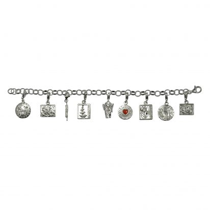 Base + 9 ciondoli - Bracciale con l’Abbraccio e l’Arrosticino | Gioielleria Montaldi